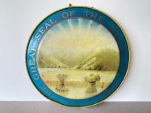 Vintage Metal Seal of Ohio Round Sign