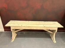 Vintage, Painted, Wood Bench