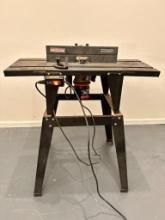 Sears Craftsman Router Table on Stand with a 1 1/2 HP Craftsman Router Working