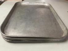Group of 4 Metal Trays