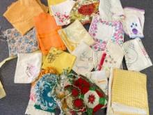 Group of Vintage Table Cloths, Linens and Aprons