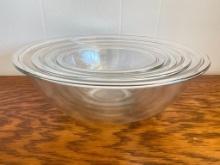 Clear Glass Pyrex Nesting Mixing Bowls