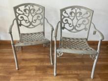 Pair of Heavy Metal Outdoor Chairs
