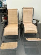 Two Large, Folding, Reclining Camp Chairs