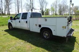 #1901 2009 FORD F250 UTILITY BODY 140674 MILES 4 DOOR AM FM RADIO POWER DOO