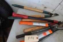 LOT OF HAWKBILL AND HEDGE TRIMMERS