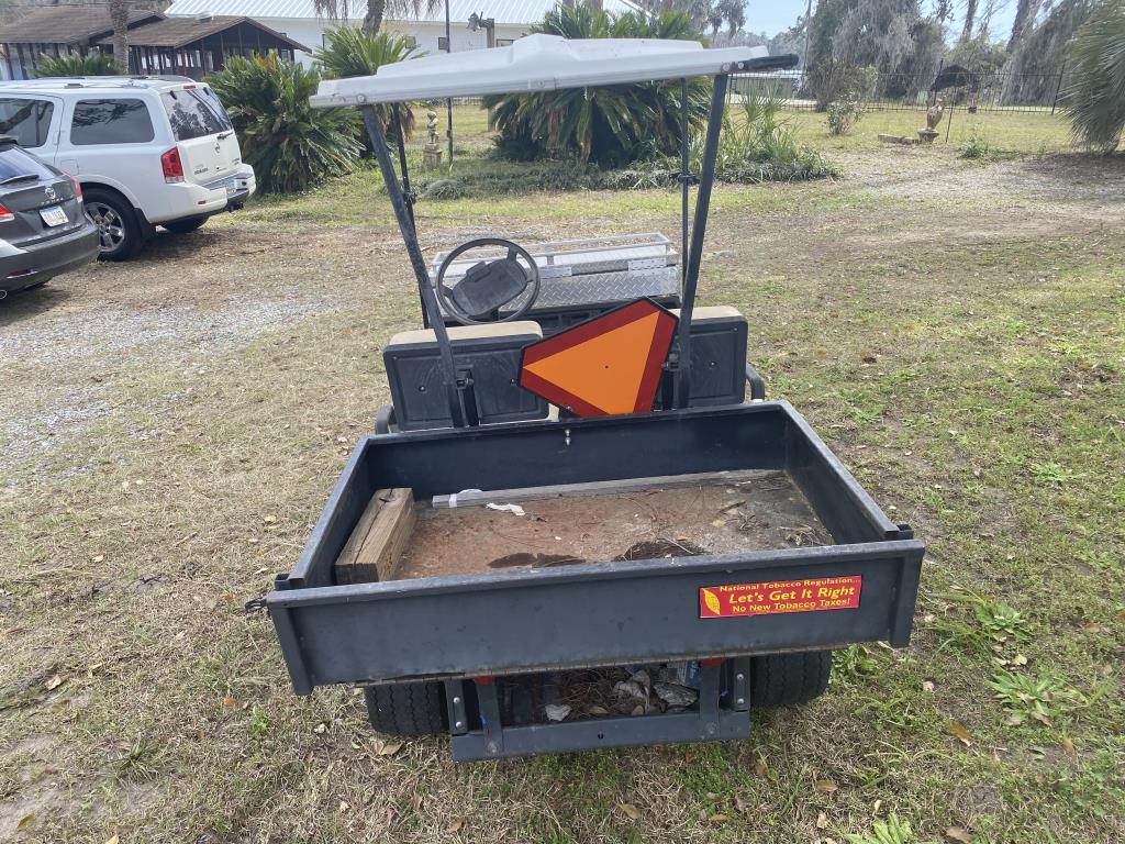 E Z GO Gas Operated Golf Cart with Utility Flatbed