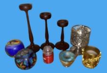 Assorted Candles & Candle Holders