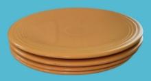 (4) Vintage Fiesta Chop Plates (Yellow)