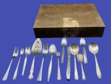 Assorted Flatware and Silver Chest—14.5” x 11”,
