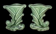 (2) Vintage Shawnee Cornucopia Vases