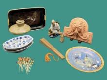 Assorted Asian Decorative Accessories, Including