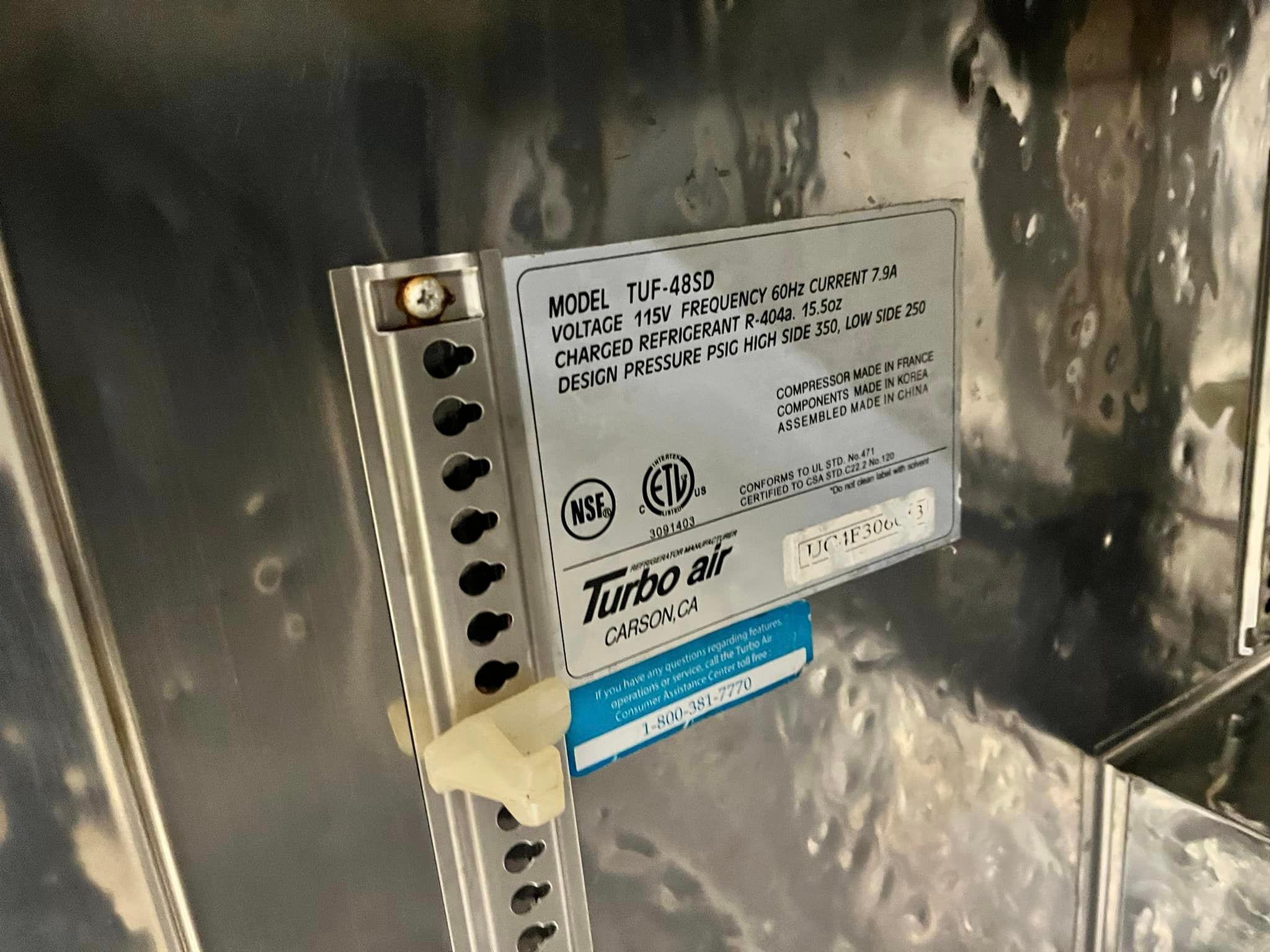 Turbo Air 48” 2 Door Refrigerator