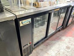 Avantco 73” 3 Sliding Glass Door Back Bar Cooler, Refrigerator