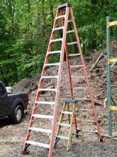 12' and 4' Fiberglass Step Ladders