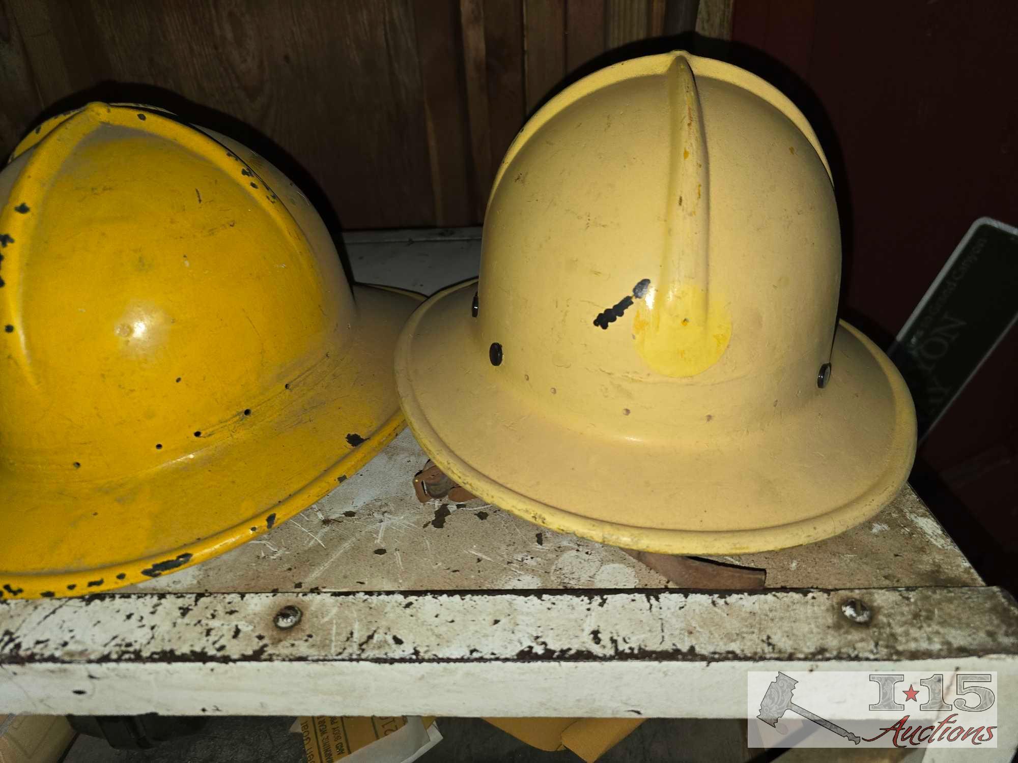 (3) Firefighter Helmets