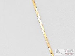 14K Gold Chain Necklace with Pendant, 5.48g