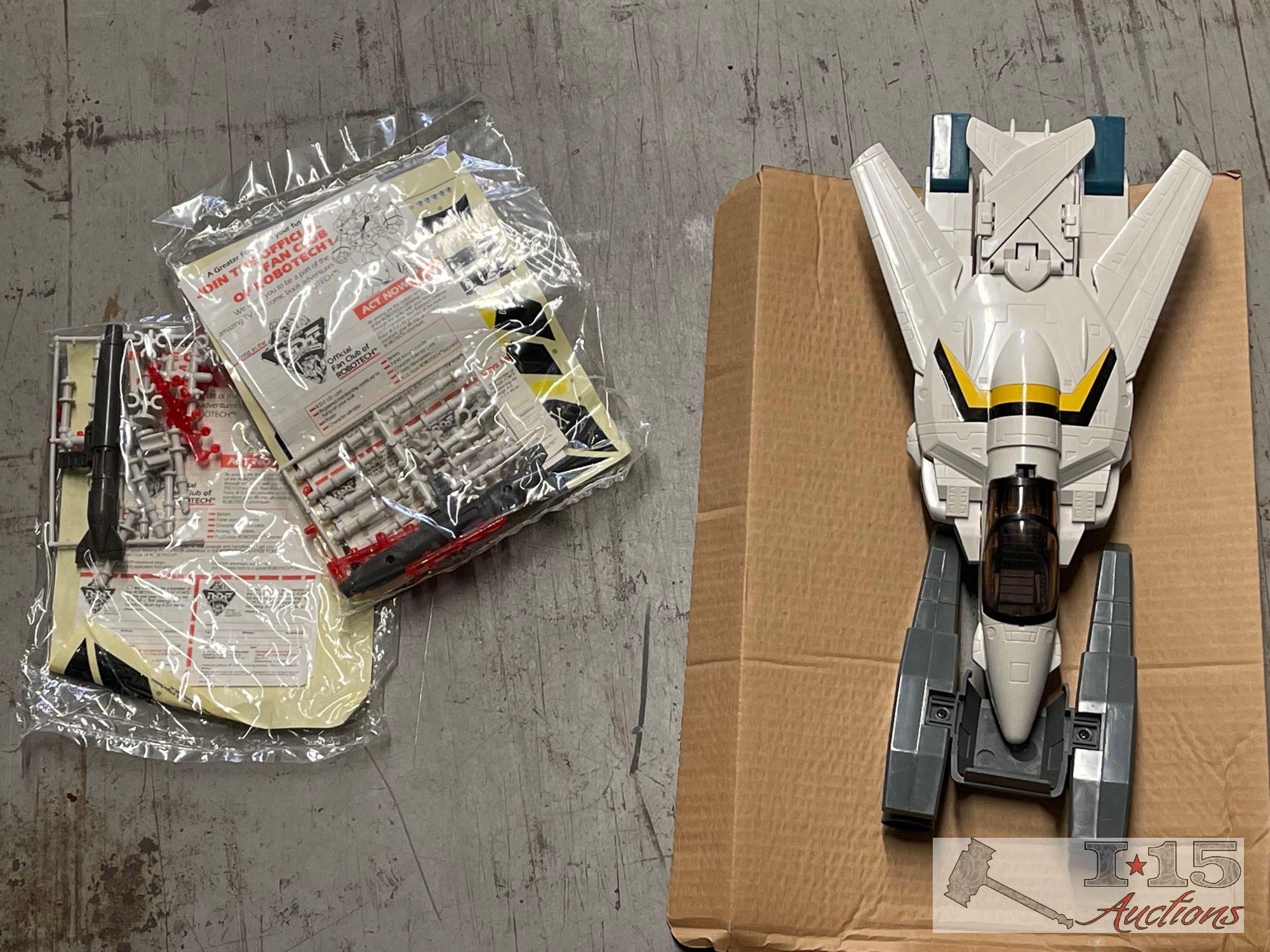 Robotech Figurines and Empty Boxes