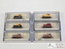 (6) Bachmann N Scale Locomotive Model Trains