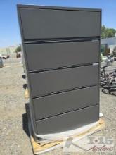 (2) 5 Drawer Lateral Filing Cabinets