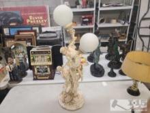 Vintage Table Lamp Statue