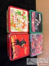 (4) Vintage Metal Lunchboxes