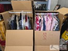 (2) Boxes of Jackets, Sweaters, and Kids Clothes