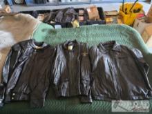 (3) Leather Jackets