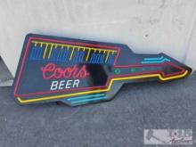 Vintage Coors Beer Keytar Neon Sign