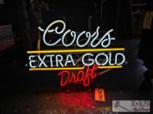 Coors Extra Gold Draft Beer Draft Sign