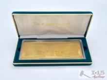2000 One Billion Dollar .999 Pure Silver Layered in Pure 24k Gold, 4ozt