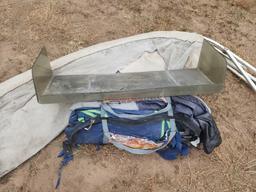 Boat Canopy, Backpack w/Metal Rods & Plastic Wind Deflector