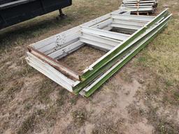 Group of Pallet Racks Bolted Frames on a Pallet