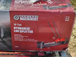 Central Machinery 10 Ton Hydraulic Log Splitter, (6) Tennis Rackets, (1) Head LiquidMetal Tennis Bag