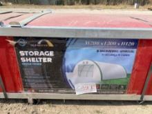 2024 Unused Gold Mountain Model S203012R-300g PE Dome Storage Shelter Single-Truss