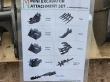 2024 Unused MIVA Mini Excavator Attachment Set of (9)