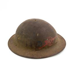 WWI US Painted Helmet-26th Div.102nd FA-Named