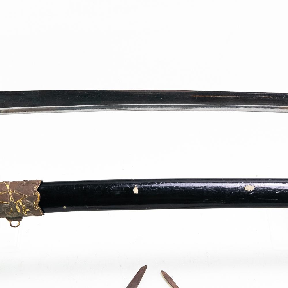 Old Modern Japanese Temple Samurai Katana Sword