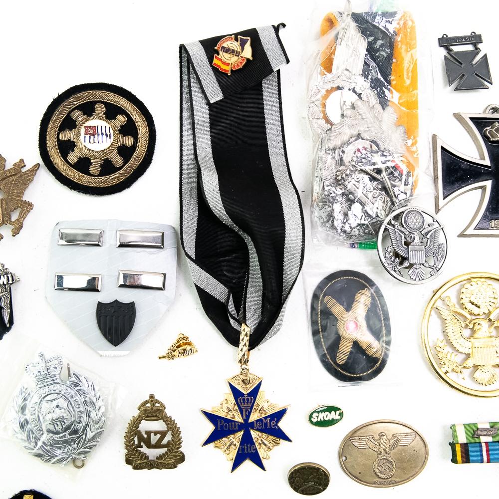 Large Mixed Military Pin Badge Medal Lot- Blue Max