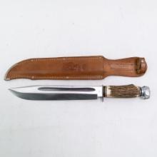 Vintage Edge Brand No.490 Stag Handle Bowie Knife