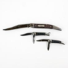 3 Vintage Colonial USA Pocket Knives