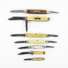 7 Antique USA Made Pocket Knives