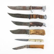 6 Antique Hunting Knives