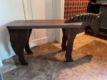 Wood Horse Head Table 42' X 11 X 23'