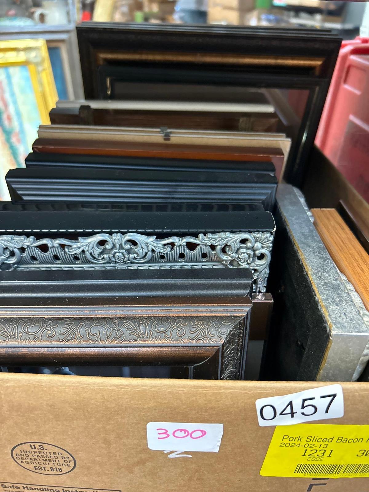 box of picture frames about 20 total