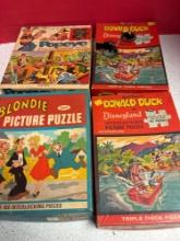 early puzzles Popeye Donald Duck Blondie