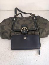 Coach purse and zipper wallet