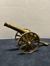 reproduction brass cannon approximately 15 inches