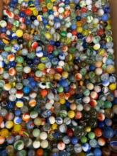 lot of vintage marbles shooters complete jar full
