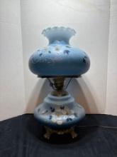 Handpainted hurricane lamp 24 inches tall